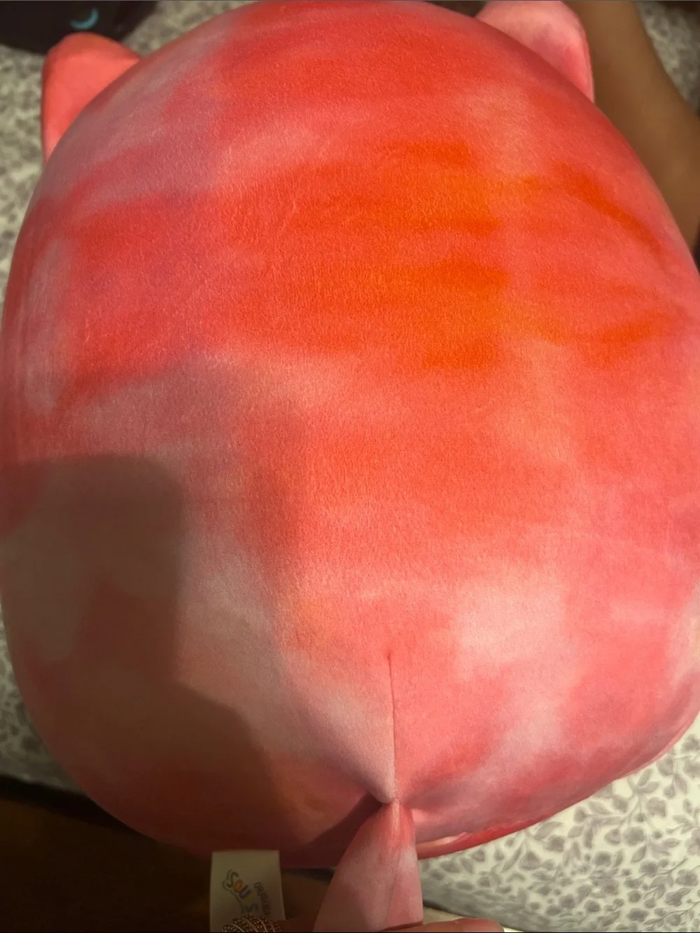 Squishmallows Pink & Coral Cat Plush Pillow
